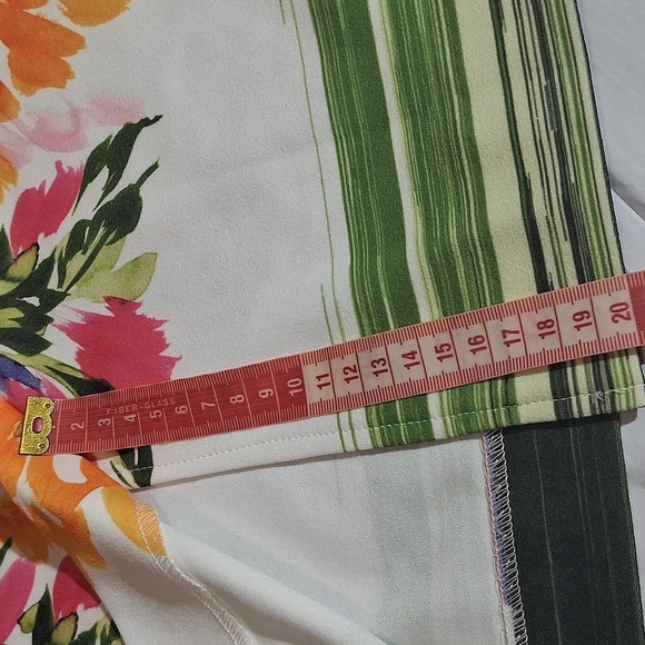 Vibrant Floral Midi Dress in White - Picture 16 of 17